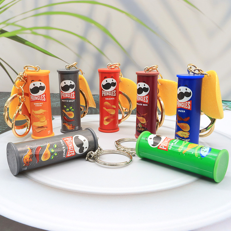 Food Zinc - سلسلة مفاتيح رقاقة البطاطس الإبداعية -