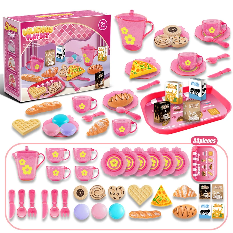 Food Snacks For Kids Party - لعبة طقم شاي للفتيات الصغيرات طقم