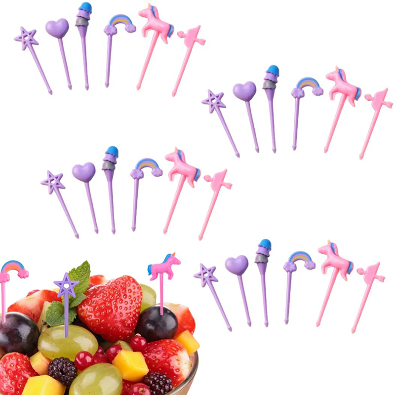 Food Snacks For Kids Party - شوك الفاكهة للأطفال الأطفال البلاستيك طعام