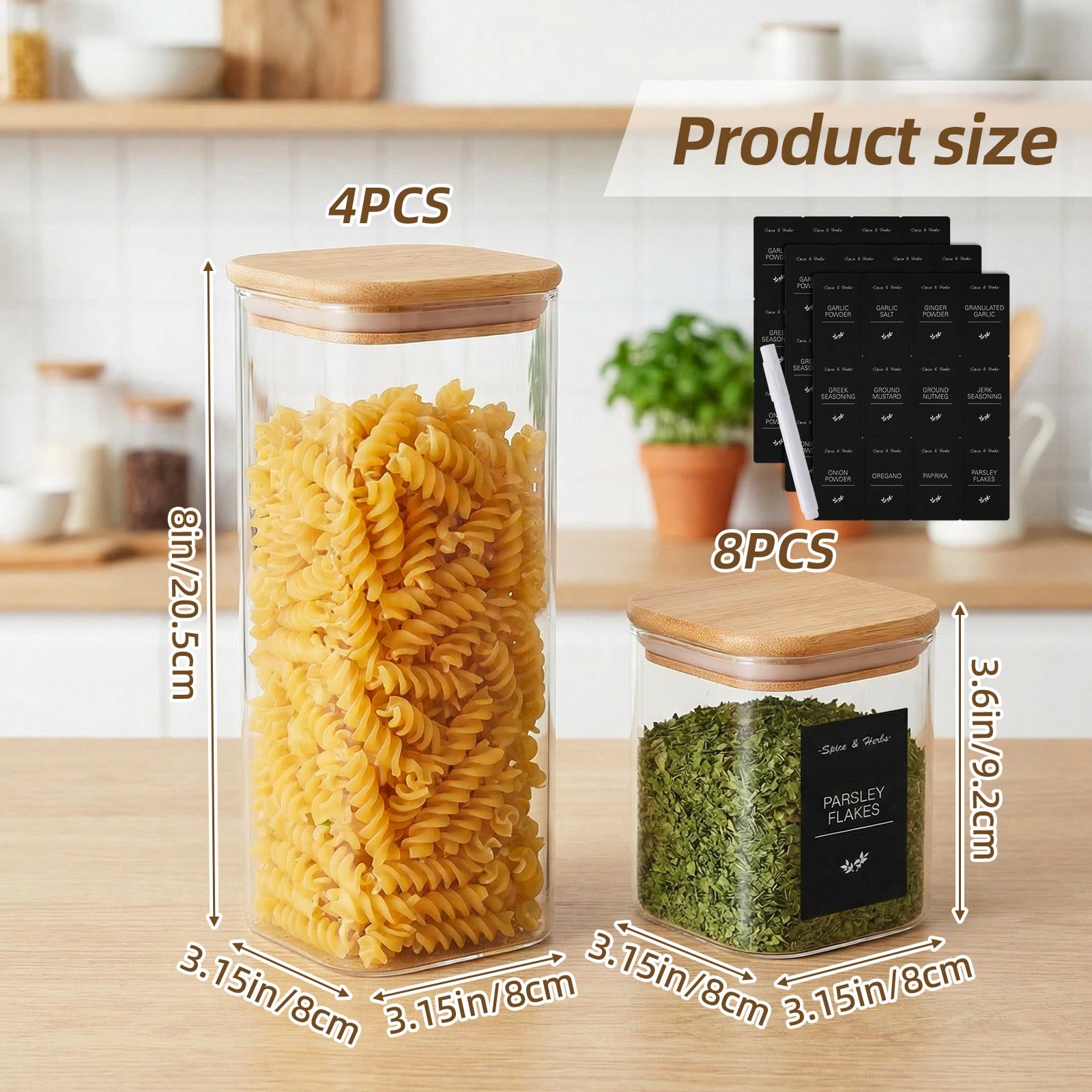 حاويات زجاجية لتخزين الطعام مع - مراجعة Snacks Food Labels وسعره