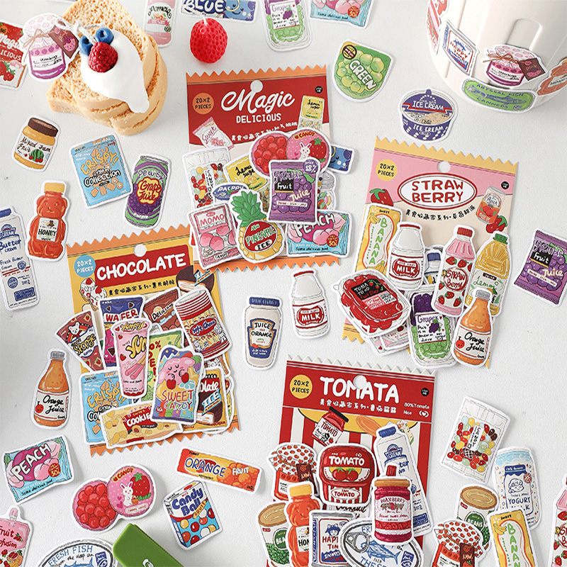 ملصقات طعام لطيفة، ملصقات وجبا - مراجعة Snacks Food Labels وسعره