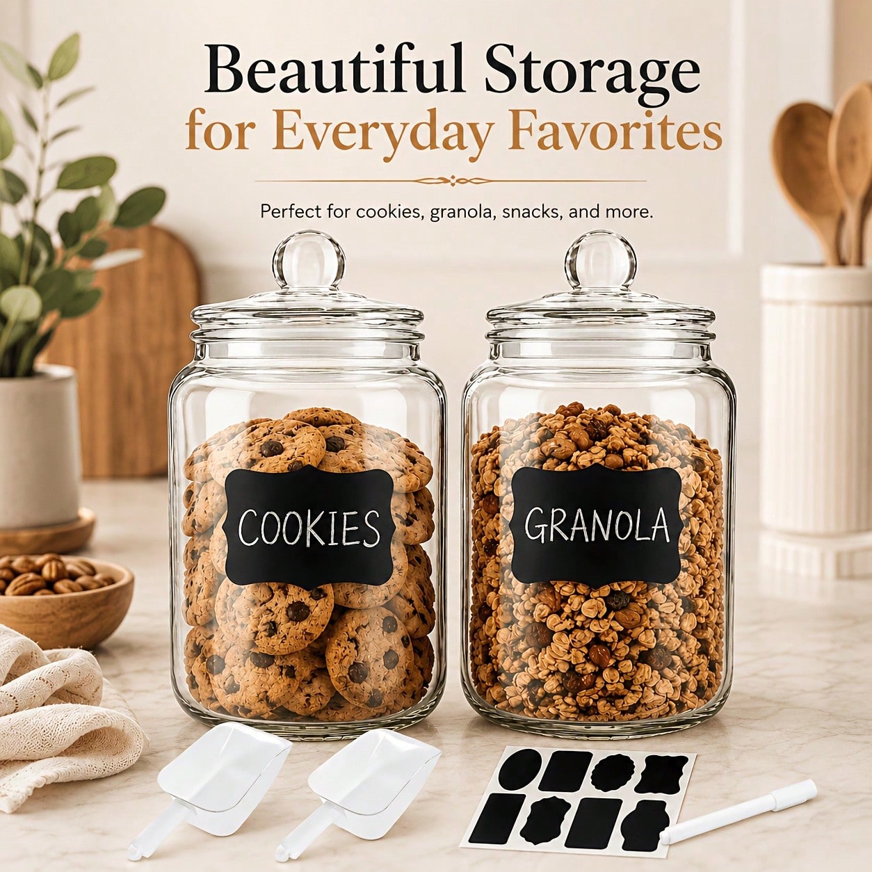 مجموعة من قطعتين من أوعية تخزي - مراجعة Snacks Food Labels وسعره